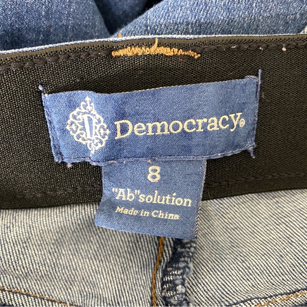 Democracy Womens Ab Solution Jeans Size 8 Medium Wash Skinny Mid Rise - Picture 5 of 6